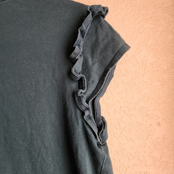 A New Day green ruffle detail short sleeve Shirt Size M - Picture 4 of 9